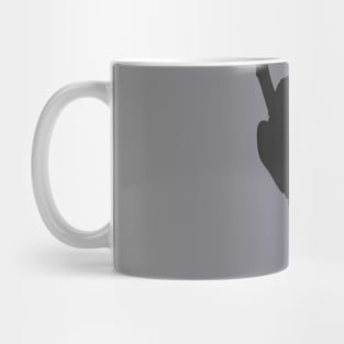 Mockingbird Silhouette on Steel Blue Mug